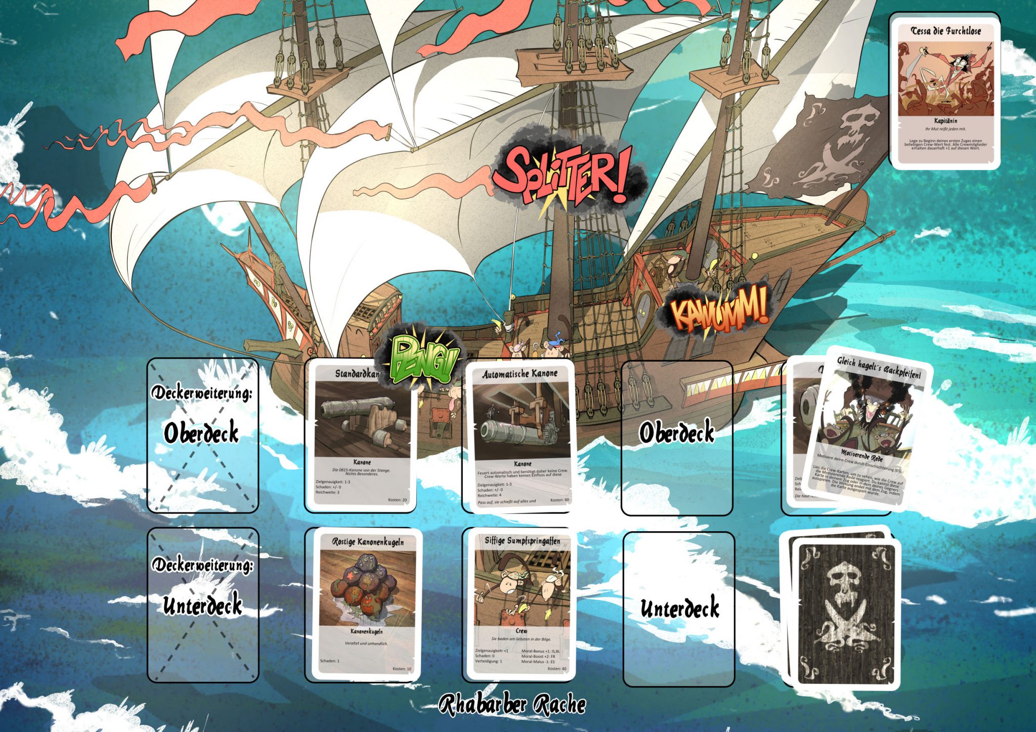 Screenshot of the game prototype Monkey Strike, showing two ships on the playing field